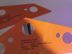 pulverbeschichtung mit Laserbeschriftung